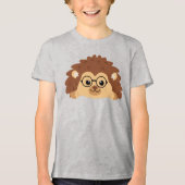 Egel met bril Tri-Blend shirt (Voorkant)