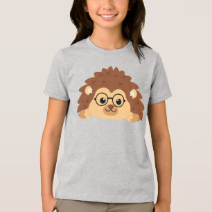 Egel met bril Tri-Blend shirt