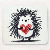 egel met doodle-hart muismat (Voorkant)