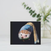 Egel met een parelaar die Briefkaart verdient (Staand voorkant)