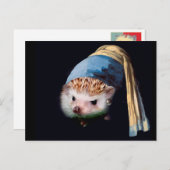 Egel met een parelaar die Briefkaart verdient (Voorkant / Achterkant)