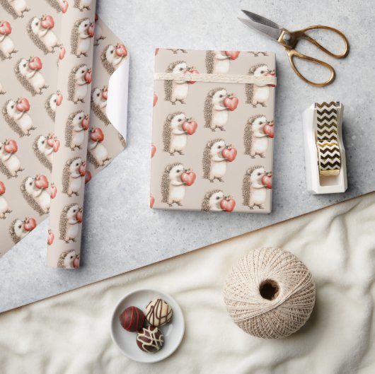 Egel met Hart Liefde Cadeaupapier (Crafts)