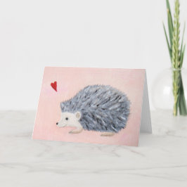 Egel met het Wenskaart van het Hart Feestdagen Kaart