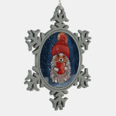 egel met hete Drink Tin Sneeuwvlok Ornament (Links)