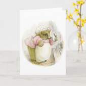 Egel met Ijzer Mevr. Tiggy-Winkle Kaart (Gele Bloem)