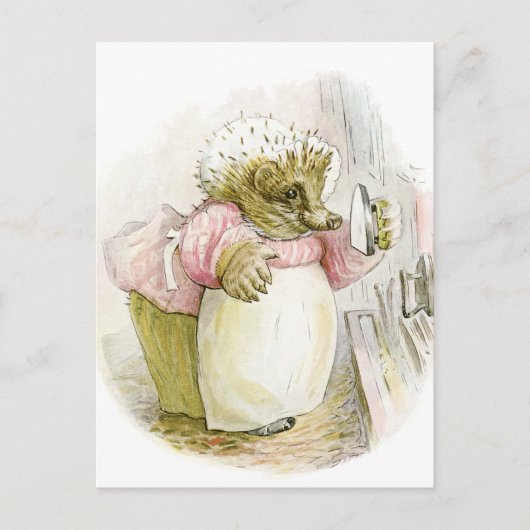 Egel met Iron Mrs Tiggy-Winkle Briefkaart (Voorkant)