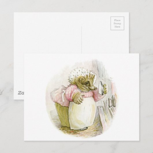 Egel met Iron Mrs Tiggy-Winkle Briefkaart (Voorkant / Achterkant)