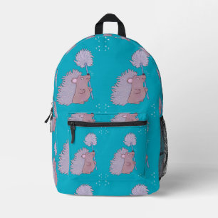 Egel met Paardenbloem   Lieve Volkskunst Natuur Bedrukte Rugzak