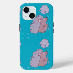 Egel met Paardenbloem Lieve Volkskunst Natuur iPhone 15 Case