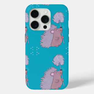 Egel met Paardenbloem Lieve Volkskunst Natuur iPhone 15 Pro Case