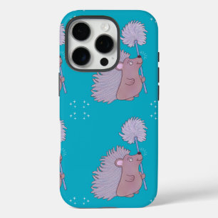 Egel met Paardenbloem Schattige Volkskunst Natuu iPhone 16 Pro Hoesje