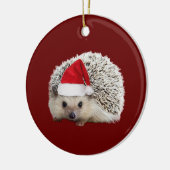 Egel met Pet kerst Keramisch Ornament (Links)