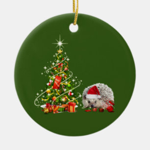 Egel met Pet LIGHTS Kerstmis Keramisch Ornament