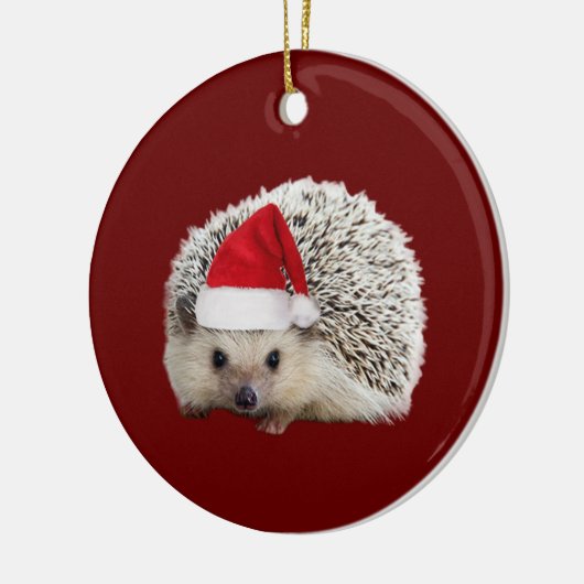 Egel met Petten kerstmis Keramisch Ornament (Links)