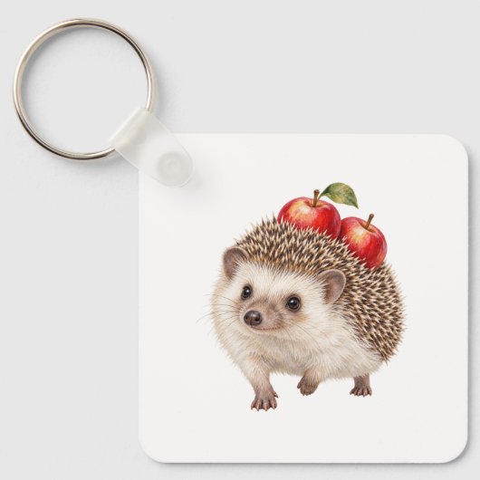 Egel met rode appels sleutelhanger (Voorkant)