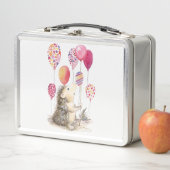 Egel met roze ballonnen (In situ)