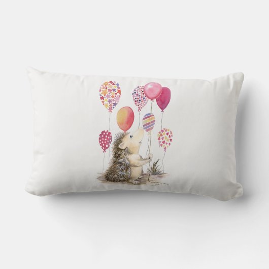 Egel met roze ballonnen kussen (Achterkant)