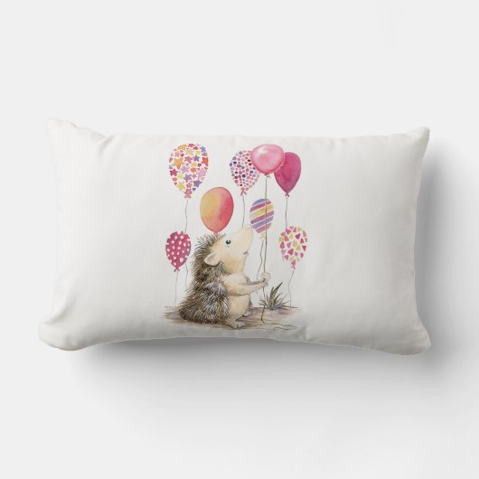 Egel met roze ballonnen kussen (Voorkant)