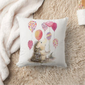 Egel met roze ballonnen kussen (Deken)