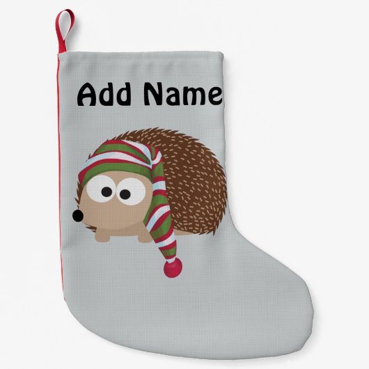 Egel met slaapmuts kleine kerstsok (Voorkant)