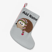 Egel met slaapmuts kleine kerstsok (Voorkant (Hangend))