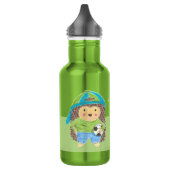 Egel met voetbal gepersonaliseerd kind waterfles (Links)