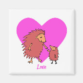 Egel moeder en kind Love Magnet (Voorkant)