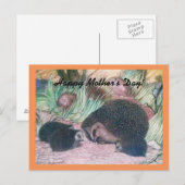 Egel Moederdag Briefkaart (Voorkant / Achterkant)