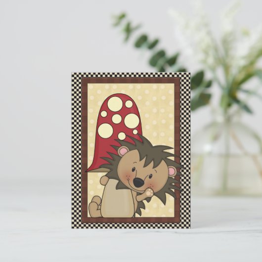 Egel om het even welk doel briefkaart (Staand voorkant)