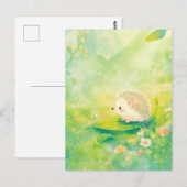 Egel op Groene Blad in Lentewei Briefkaart (Voorkant / Achterkant)