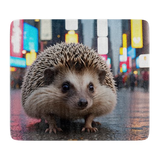 Egel op Times Square Snijplank (Voorkant)