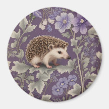 Egel Paars William Morris Geïnspireerd Bloemmotief
