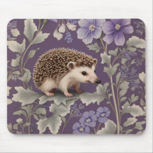 Egel Paarse William Morris Geïnspireerde Bloemen Muismat