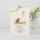 Egel-paddenstoel ballonbos Birthday Kaart (Staand voorkant)