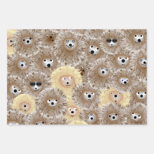 Egel-papierbladen overvullen inpakpapier vel (Voorkant 3)