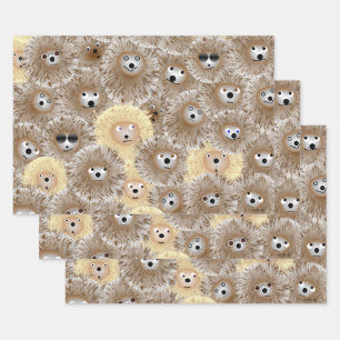 Egel-papierbladen overvullen inpakpapier vel