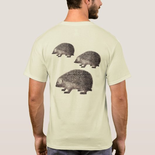 Egel-parade - Drie egel T-shirt (Achterkant)