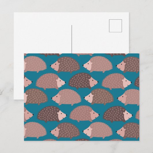 Egel patroon briefkaart (Voorkant / Achterkant)