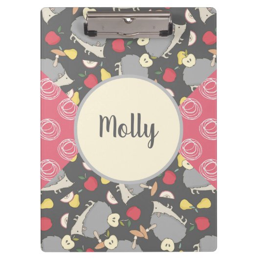 Egel patroon gepersonaliseerd klembord (Voorkant)