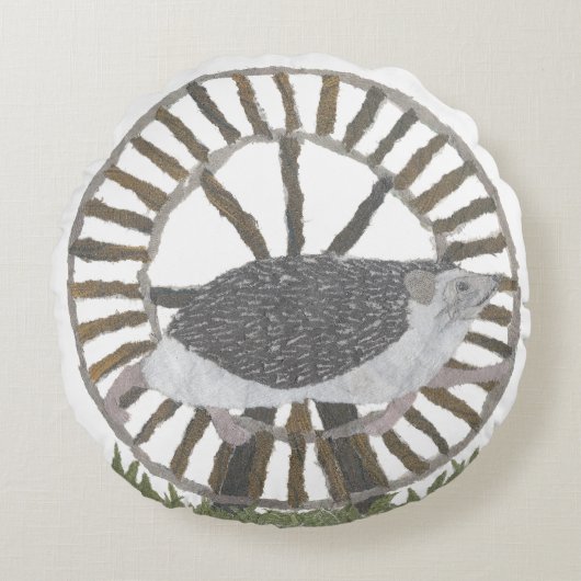 Egel Pillow Rond Kussen (Voorkant)