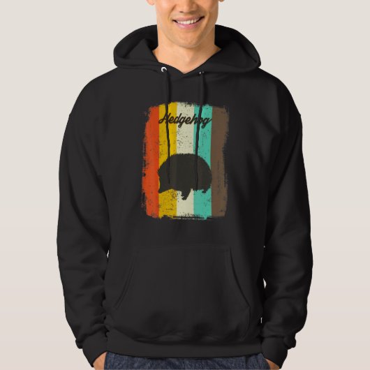 Egel Retro 70s Cute Animal Hoodie (Voorkant)