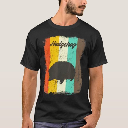 Egel Retro 70s Cute Animal T-shirt (Voorkant)