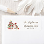 Egel Santa Hoed Kerst Retouradres Label (Insitu)