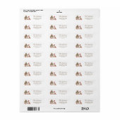 Egel Santa Hoed Kerst Retouradres Label (Full Sheet)
