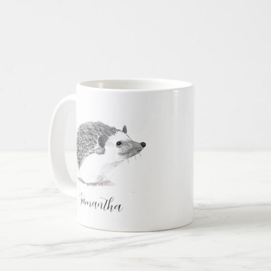 Egel Schattig Cute Animal Painting Koffiemok (Voorkant links)