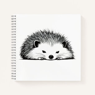 Egel Schattig Leuk Dier Slapen Ontspannen Notitieboek