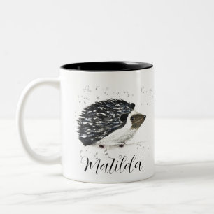 Egel Schilderen Illustratie Wildlife Pet Wild Tweekleurige Koffiemok