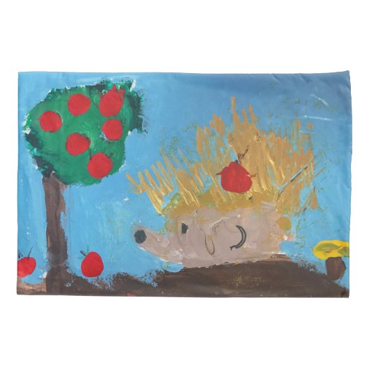 Egel schilderen kussensloop (Achterkant)