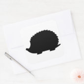 Egel Silhouette Vierkante Sticker (Envelop)