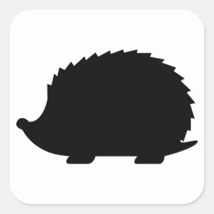 Egel Silhouette Vierkante Sticker